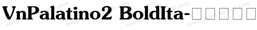 VnPalatino2 BoldIta字体转换
